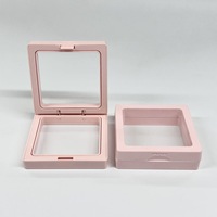 Boîte en plastique blanche avec film PE transparent pour emballer des bijoux précieux, boîte de rangement pour autocollants à ongles noirs