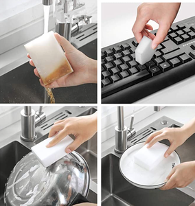 Esponja Bọt Melamine Ma Thuật Magica Miếng Bọt Biển Ma Thuật Màu Trắng Làm Sạch Lau Sàn Hình Dạng Tùy Chỉnh Nano - Product Image 6