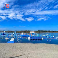 Parc aquatique gonflable flottant personnalisé, grand toboggan aquatique intérieur/extérieur pour adultes, château gonflable pour fêtes, PVC