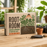 Boîtes d'expédition en carton ondulé réutilisables personnalisées avec laminage mat et impression offset pour kits de démarrage de jardinage intérieur