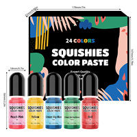 OSBANG 24 couleurs hautement concentrées jeu de pigments en silicone personnalisable pigment de pincement coloré pour les colorants 24 couleurs de pigments