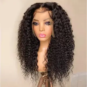 Peluca de cabello humano ondulado de 8- 32 pulgadas para mujeres negras, cabello brasileño de fábrica, barata, de encaje Frontal suizo 13x4, venta al por mayor