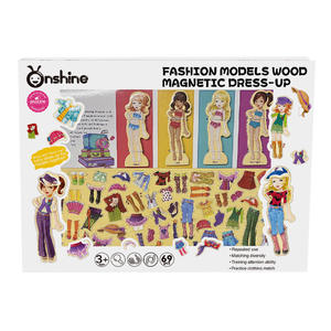 ชุดของเล่นแม่เหล็กออนไชน์ ชุดแต่งตัวเด็กผู้หญิง ของเล่นไม้ 63 ชิ้น ชุดแฟชั่นสำหรับเด็ก ของเล่นเสริมสวยแฟชั่น - Product Image 2