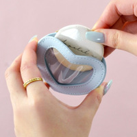 Sac de rangement transparent en forme de cœur pour badges, avec motif étoile périphérique, étui pour Millet, suspendable, pour présentation Yum