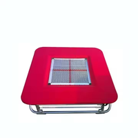 Mini trampoline d'intérieur réglable en hauteur avec filet de protection, cadre en acier allié - Petit trampoline de gymnastique