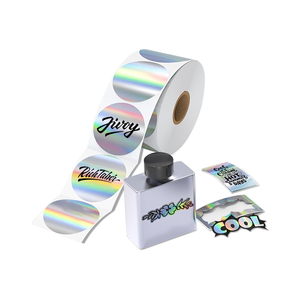 Tùy Chỉnh Đồng Bằng Laser Ba Chiều Sticker Cá Nhân Dính Bạc Vòng Nhãn Phim Hoạt Hình In Ấn Cho Quà Tặng Thực Phẩm Bao Bì - Product Image 2