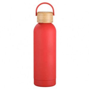 Botella de Agua Minimalista de Acero Inoxidable con Aislamiento al Vacío, Tapa de Madera, Aislamiento Térmico de 6-12 Horas, a Prueba de Derrames y Fugas - Product Image 5