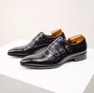 Chaussures habillées montantes Oxford en cuir véritable personnalisées, à plateforme, avec embout en acier et coussin d'air, à enfiler, pour hommes, idéales pour mariage, bureau et carrière - Product Image 2