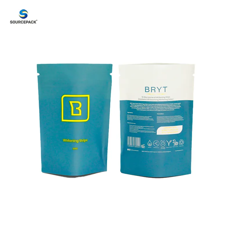 Produsen kustom Biodegradable kantong berdiri untuk kosmetik perawatan kulit kantong produk dengan paket kelas makanan