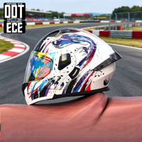 Casque de moto personnalisé à prix d'usine, casque de course personnalisable en ABS avec visière double