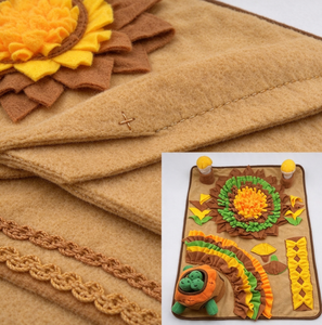 Alfombra olfativa para perros, juguete de rompecabezas de erizo, alfombra grande para olfatear con setas chirriantes, alfombra portátil para excavar en interiores/exteriores - Product Image 4