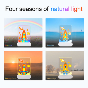 Nouvelle conception, tableau lumineux LED carré à commande tactile ABS, à faire soi-même, pour dessiner, écrire des messages, avec batterie, pour enfants, cadeau de Noël - Product Image 2
