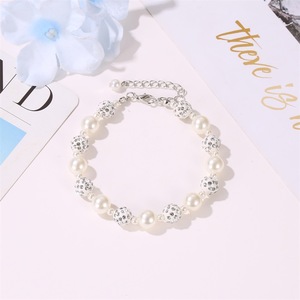 Premium Sweet <strong>Bracelet</strong>, Delicate Pearl Diamond Ball Beaded Design, Minimalist High-grade Daily Ornament for Ladies - Product Image 5