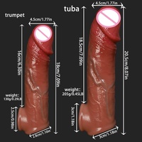 Dildo en silicone creux à porter sous un pantalon en cuir, dispositif d'agrandissement du pénis pour hommes, strap-on pour femmes, jouets sexuels LM-D804