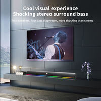 Barre de son sans fil Bluetooth multimédia pour téléviseur, système de cinéma maison avec caisson de basses