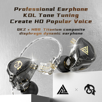 Auriculares Intrauditivos QKZ X HBB de 10 mm de Alta Fidelidad, Cavidad Semiabierta, Aleación de Aluminio CNC, Auriculares Deportivos con Cable