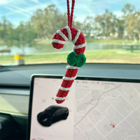 Mignon pain d'épice homme tricoté voiture pendentif festif noël objet décoratif pour rétroviseur pour les mariages
