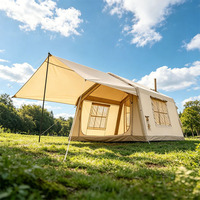 Tente de camping gonflable pour 4 à 6 personnes, grande, simple couche, en Oxford PVC résistant aux UV, trois saisons, imperméable, installation rapide, portable