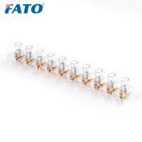 Bloque de terminales transparente FATO PC 1.5mm² 2.5mm² 4mm² 6mm² 10mm² 16mm² 25mm² 450V 500V conector de cable de latón con tornillo