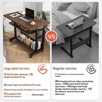 Table Moderne en MDF avec Pieds Métalliques Réglables – Mobilier de Maison pour Chambre, Salon, Bureau
