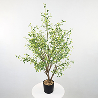 Plante artificielle en pot, feuilles de menthe vibrantes, pour la décoration intérieure d'hôtels, de salles de mariage, de couloirs, de bureaux, de maisons et de salons