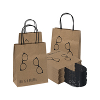 Sacs d'emballage réutilisables de lunettes de soleil de lunettes de soleil de vente chaude 18*8*22 sac en papier brun pour l'artisanat