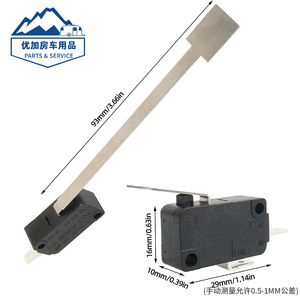 Micro-interrupteur 36680 12V SPST en plastique pour l'électronique automobile, pour la ventilation des cuisinières de camping-car - Product Image 2