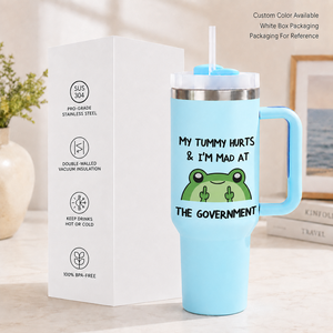 Gobelet isotherme en acier inoxydable personnalisé avec poignée, 14oz, 20oz, 30oz, 40oz, pour mug de voyage imprimé sur mesure, 24h - Product Image 3
