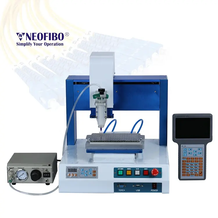 Neofibo AEIM-500 Optische Ferrule Exopy Injectie Machine Glasvezel Lijm 10:1 Ab Lijm Bureaublad Type Lijm Dispensing Ma