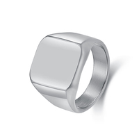 ShuoyeW 16mm bague en acier au tungstène argent or noir joint carré lisse logo Laser de base bague en acier au tungstène bague 937