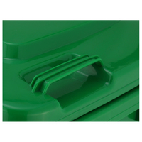 Poubelle en plastique de 100 litres, fabricant chinois avec roues et couvercle pour l'extérieur et l'intérieur