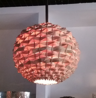 Abat-jour en rotin tressé à quatre couches pour lampes suspendues et plafonniers