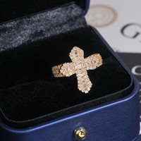 Bague Croix en Moissanite Argent S925 – Style Audacieux, Très Apprécié des Rappeurs et Influenceurs, Tendance Streetwear Miami/Nouvelle York