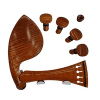 Handmade DIY Violin Fiddle Snakewood Tailpiece Set Stringed Instruments Parts & Accessories