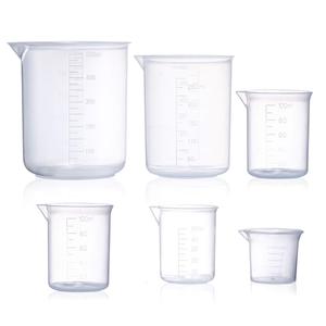 Labor Chemisch abgestufte Messbecher 100ml 250ml 500ml 1000ml Plastik becher ohne Griff - Product Image 1