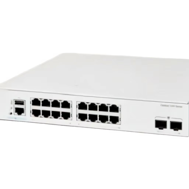 NEW C1200-16P-2G 16-Port 10/100/1000 POE Switch with 2x1G SFP Uplink QoS SNMP 56 Gbps Switching Capacity