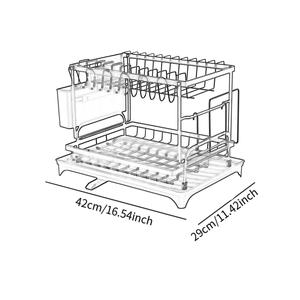 Stendino bianco per piatti per cucina a un solo livello multiuso scolapiatti Organizer per uso domestico - Product Image 6
