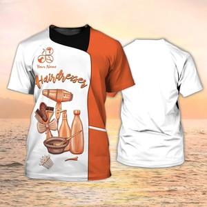 Logo personnalisé Barber Shop Old School Coupe de cheveux Uniforme T-shirts Professionnel Nail Salon Barber Apparel T-shirt - Product Image 6