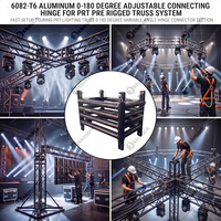 Charge élevée 0 ° -180 °   Bloc de charnière pliable en aluminium pour structure de scène PRT pour éclairage mobile de concert