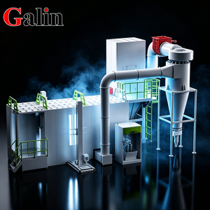 Equipo de Línea de Recubrimiento en Polvo Totalmente Automático Galin con Sistema de Cadena Transportadora Aérea para Perfiles de Aluminio, Cabina de Pulverización, Certificación CE - Product Image 1