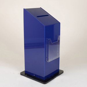 Acrílico personalizado Gran piso pie señal caso <span class=keywords><strong>voto</strong></span> sugerencia caja <span class=keywords><strong>urna</strong></span> de plástico Display Rack - Product Image 1