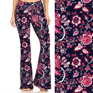 Cintura alta Paisley dorado <span class=keywords><strong>Flores</strong></span> <span class=keywords><strong>flores</strong></span> tulipanes hojas oro brillante hoja Floral pierna ancha Yoga pantalones Flare Leggings pantalones Casuales - Product Image 4