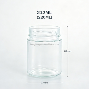 Pot en verre Ergo de 106 ml, 212 ml, 314 ml, 350 ml, 380 ml, qualité alimentaire, pour le stockage du miel, de la confiture, avec couvercle, pour le pâté de foie de poulet, emballage de conteneur - Product Image 3