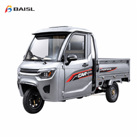 Tricycle électrique à 3 roues 1200W 60V, style voiture, cabine fermée, plateau ouvert, mini pick-up pour adultes, livraison