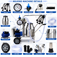 Machine à traire électrique et à essence de qualité supérieure, double seau, machine à traire portable mini pour ferme à bas prix