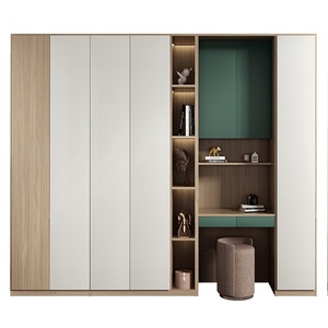Armoire de rangement moderne personnalisable avec bureau intégré – Mobilier de maison gain de place – Armoire et poste de travail de luxe - Product Image 1