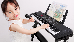 Clavier électronique musical BD Music pour l'éducation précoce, 61 touches, jouet en <span class=keywords><strong>plastique</strong></span> avec haut-parleur intégré et prise casque - Product Image 3