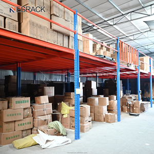 Rak Mezzanine Logam Tahan Lama Anti-Karat, Struktur Baja Lipat, Kapasitas Beban 1000kg/m² untuk Gudang - Product Image 4