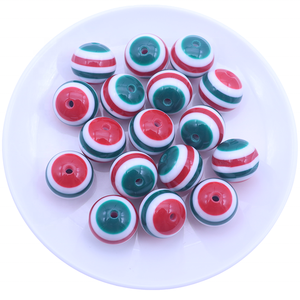 Nueva llegada 20mm 100 piezas Popular gran moda acrílico grueso resina rayas cuentas DIY collar, pulseras, fabricación de pendientes - Product Image 6