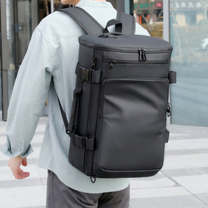 Custom Hot Sale Large Capacity Waterproof Roll Top <b>Laptop</b> <b>Rucksack</b> Backpack Frosted Pu Leather Usb Anti-theft Fea - Product Image 1